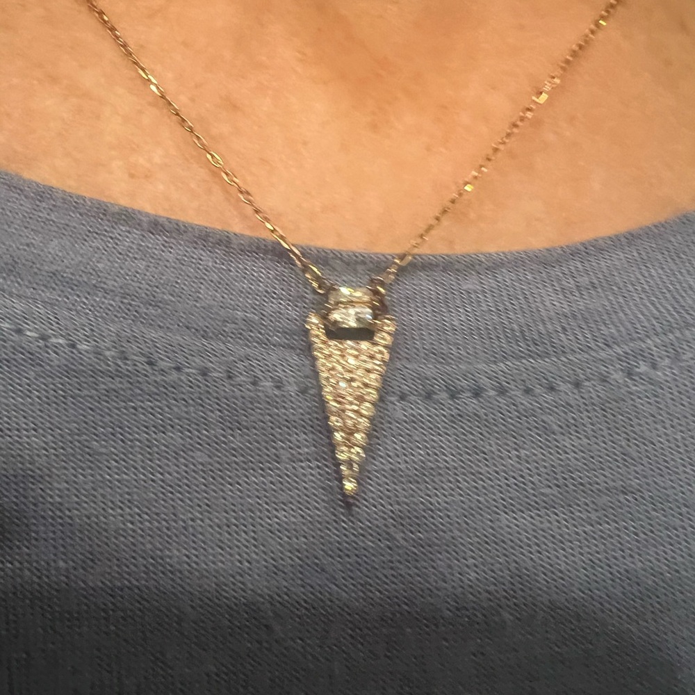 Alexis Bittar rose gold rhinestone necklace